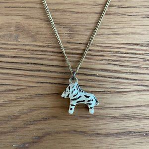 J. Crew Zebra Charm Necklace